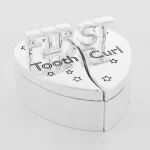 First Tooth - Curl Silver-Plated Heart Shape (Splits into 2 )